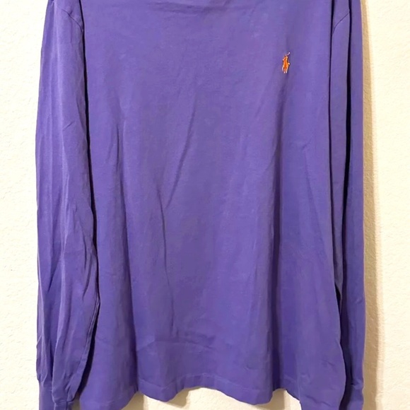 2 pcs Girl’s Polo by Ralph Lauren Purple Cotton Jersey Long-Sleeve Tees - Picture 1 of 5